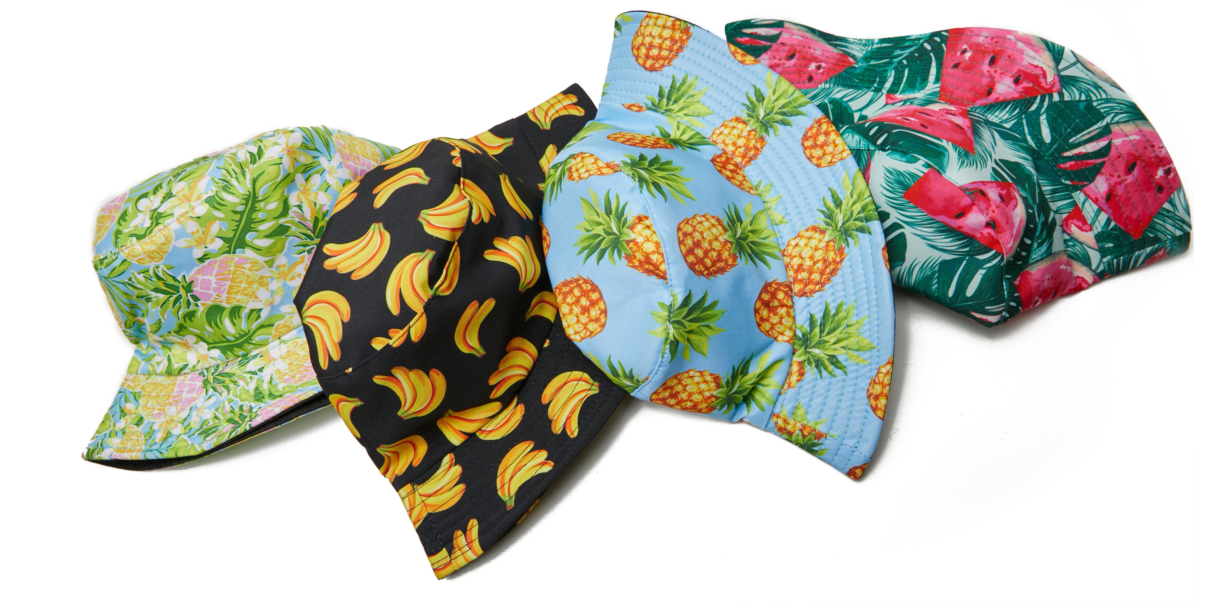 Reversible Tropical Fruit Prints Summer Bucket Hats – Arvores
