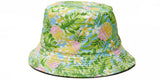Reversible Tropical Fruit Prints Summer Bucket Hats