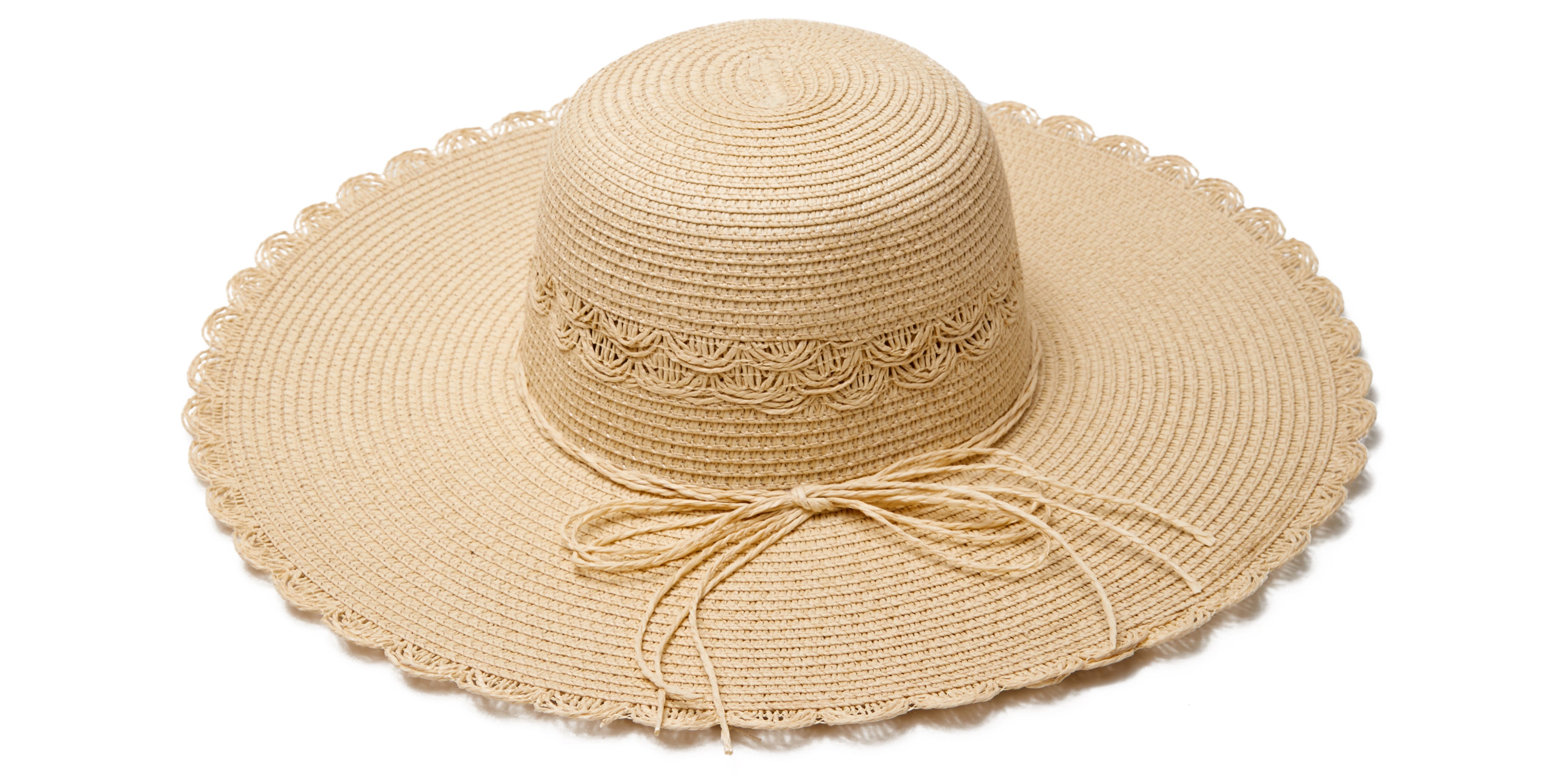 Straw Bow Tie Summer Hat - Wide Brim Floppy Hats for Women – Arvores